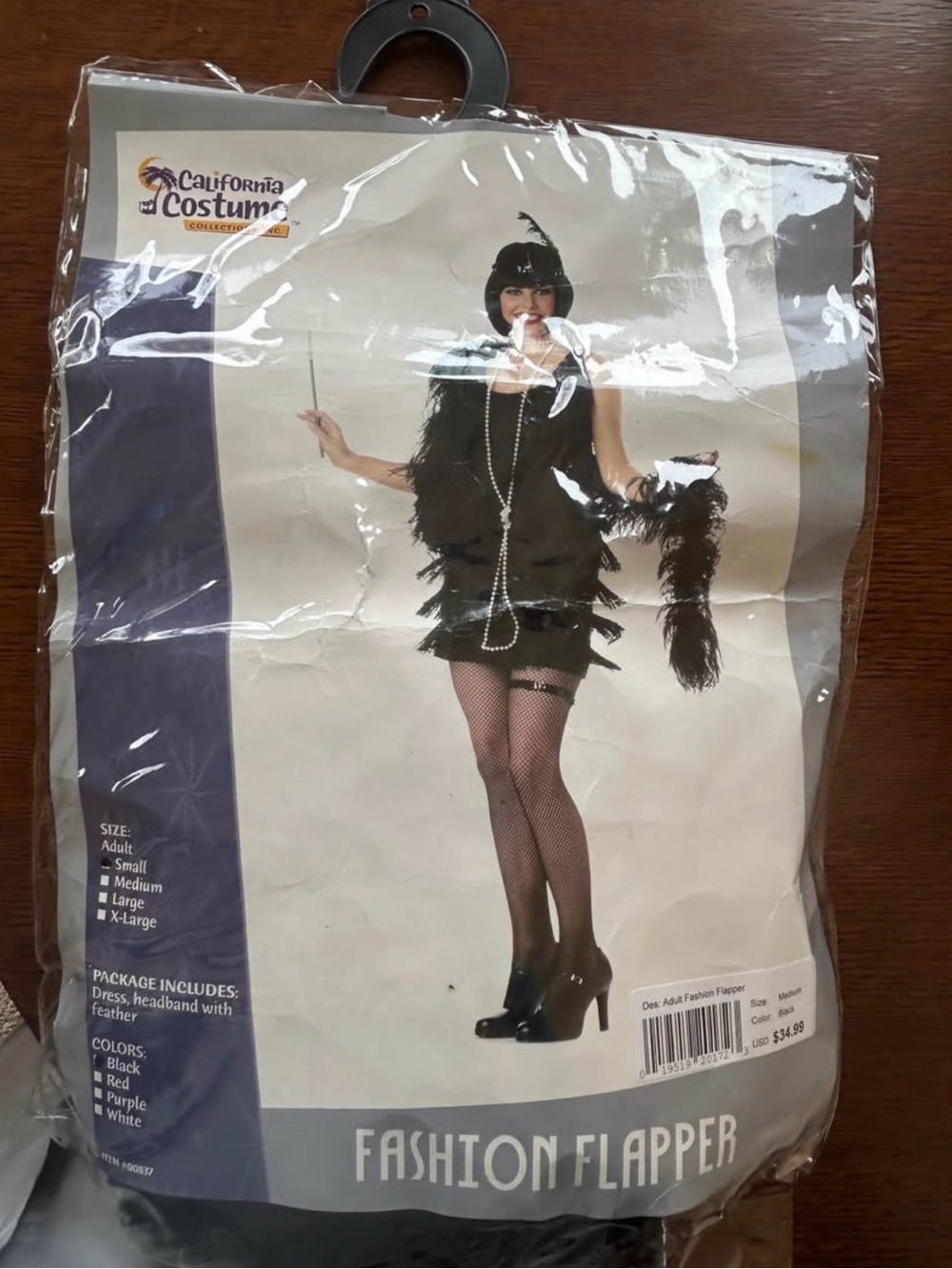 California Costumes Black Feathered Flapper Costume